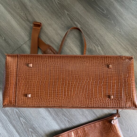 BEIS Large Work Tote in Maple Croc - Picture 8 of 8